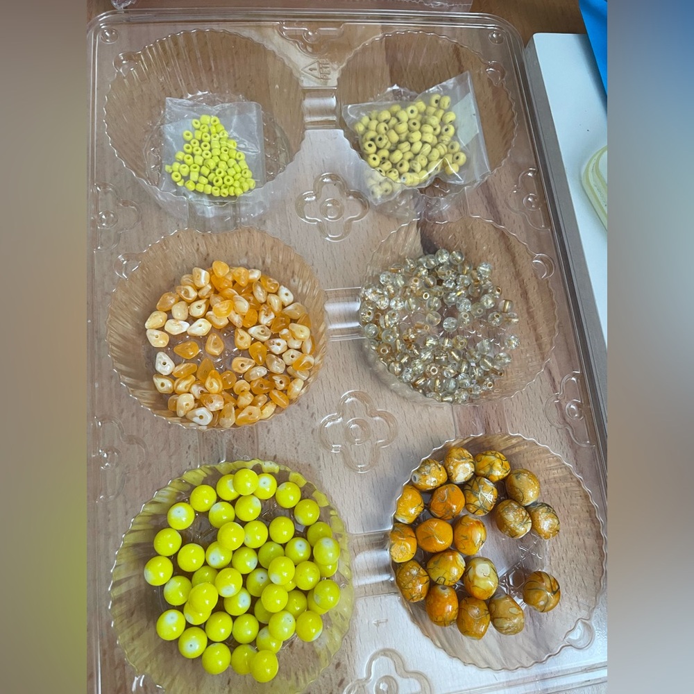 Assorted Bead Collection in Yellow